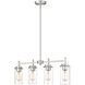 Janna 4 Light 28 inch Brushed Nickel Chandelier Ceiling Light